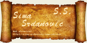 Sima Srdanović vizit kartica